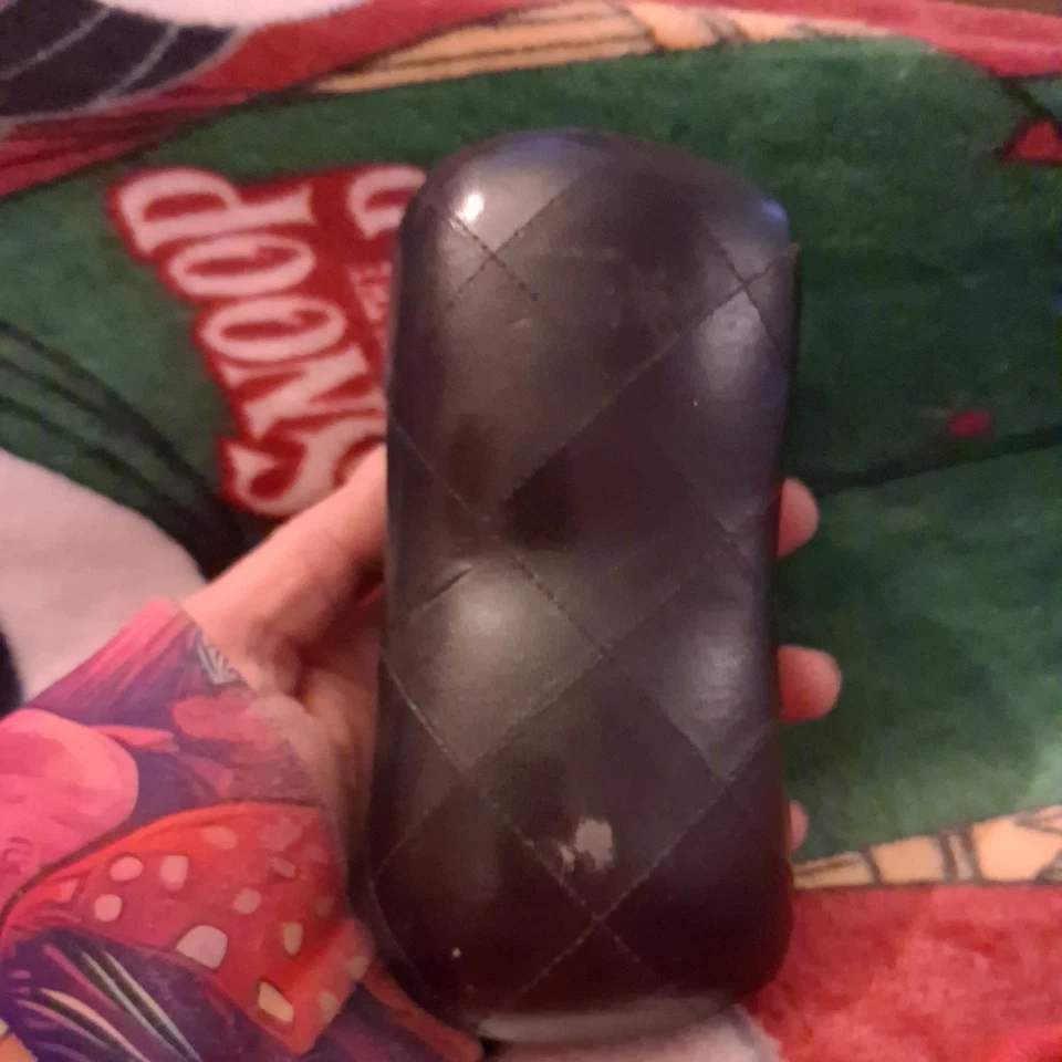 CHANEL Hard Eyeglasses Sunglasses Quilted Case Clamshell Vintage Leather - Image 2 of 4