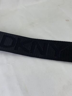 DKNY Donna Karan Belt OS Black Nylon Logo Double D Ring 39 DKNY Donna Karan Belt OS Black Nylon Logo Double D Ring 39