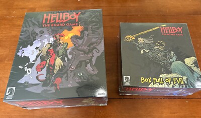 Hellboy The Board Game + Box Full Of Evil - Rare Sealed kickstarter Editions