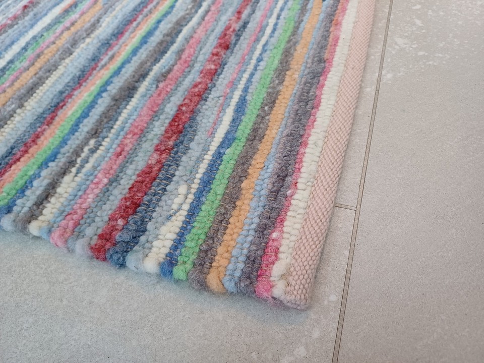 Striped Wool Living Room Rug Large eBay