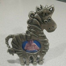 Giraffe Shaped Sonoma Metal Picture Frame for Baby/Child Room 1.75" Round Photo