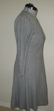 ElizaJ gray cable design dress fit & flare Large