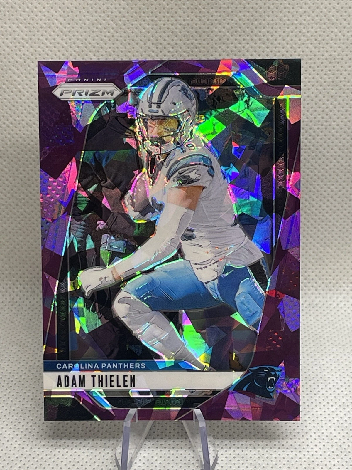 Adam Thielen  2024 Panini Prizm Carolina Panthers Purple Ice /225 #39