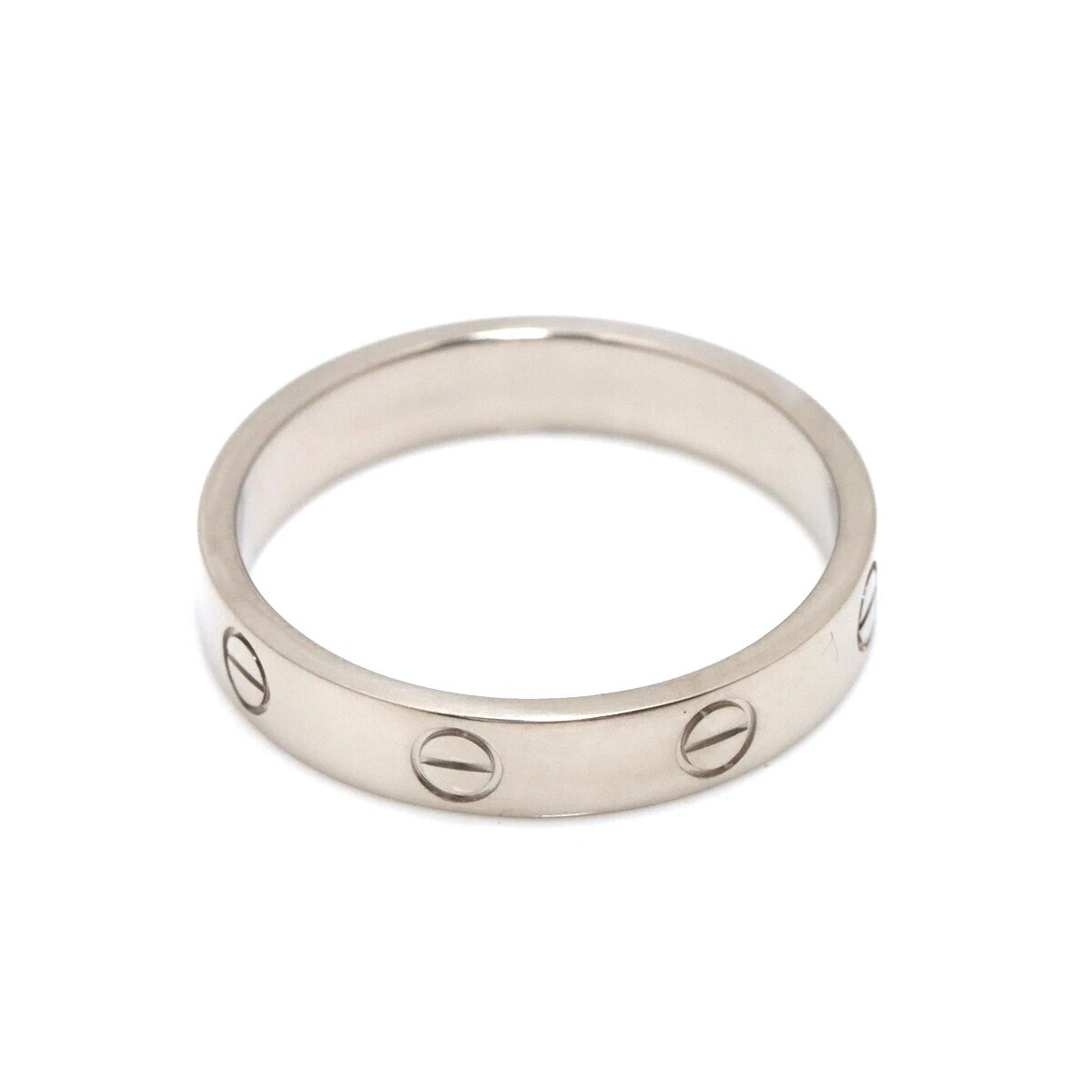 Cartier Mini Love Ring 18K White Gold 750 size59 8.25 8.75 US