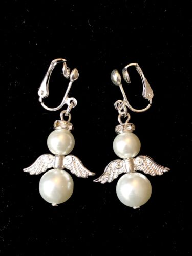 PENDIENTES CON CLIP ÁNGEL MUÑECO DE NIEVE/MUJERES DE NIEVE~CON HALO DE DIAMANTES DE IMITACIÓN DE CIRCONITAS DE CRISTAL - Imagen 2 de 9
