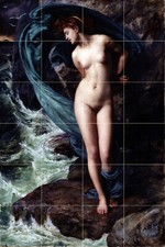 Art Nude Mural Edward Poynter Andromeda Ceramic Backsplash Bath Tile 3147