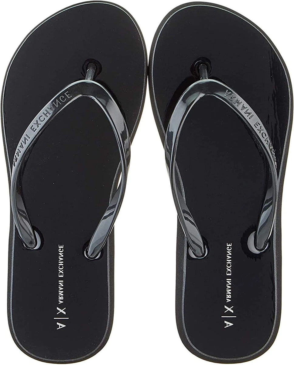 Armani exchange flip flops womens sale