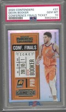 DEVIN BOOKER 2020-21 PANINI CONTENDERS CONFERENCE FINALS TICKET /75 PSA 10 POP 2