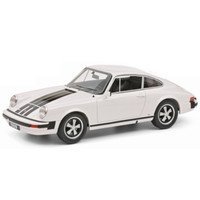 Porsche 911 (Type G) 1/18 Weiß + Schwarze Streifen - Schuco Pro.R18 450048600