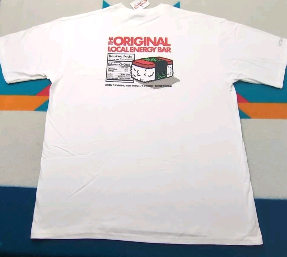 NWT Crazy Shirts Spam Musubi Shirt Double Sided The Original Energy Bar Vtg 2XL