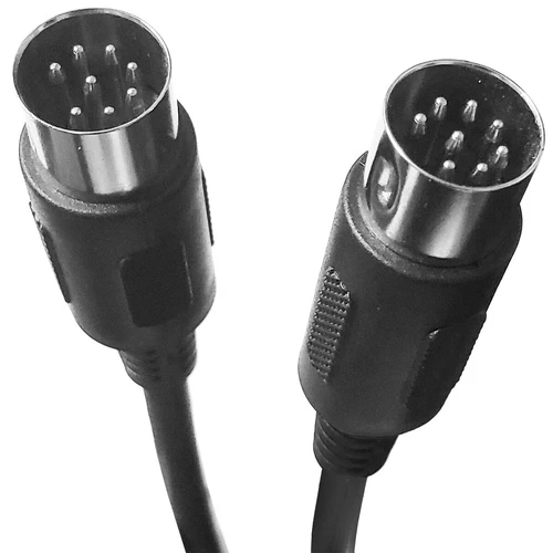 8 Pin Large DIN Male to Male Guitar Amp Footswitch Pedal Cable 25 ft