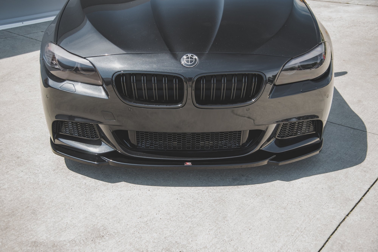 Cup Spoilerlippe Front Ansatz V.4 für BMW 5er F10F11 M-Paket schwarz Hochglanz