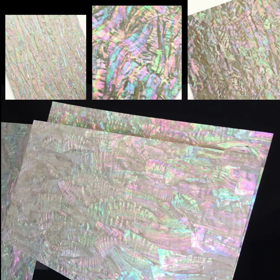 Абалоновая оболочка шпон лист инкрустация 9 1/2 «x 5 1/2» x 1/64» (240 x 140 мм) мастер новый - Изображение 2 из 4