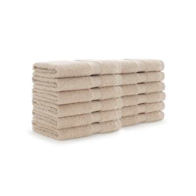 12 Pack of Bathroom Washcloths - 100% Ring-Spun Cotton - 12 x 12 - Color Options
