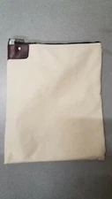1 Natural Canvas Locking Bank Deposit Bag with Deluxe Pop Up Lock and 2 Keys 