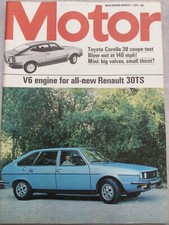 Motor Magazine - 1 March 1975 - Renault 30TS, Toyota Corolla, Guyson Jag E12