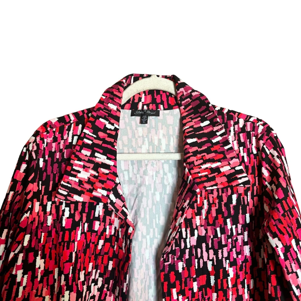 Chaqueta Marca Slinky Mujer Extra Grande Multicolor Artística Plumero Abierto Topper Foto 2 de 4
