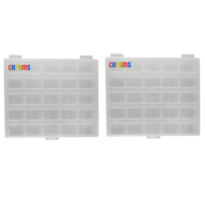 2PCS 25Holds Universal Bobbin transparent plastic Box for Janome,Elna, Kenmore+