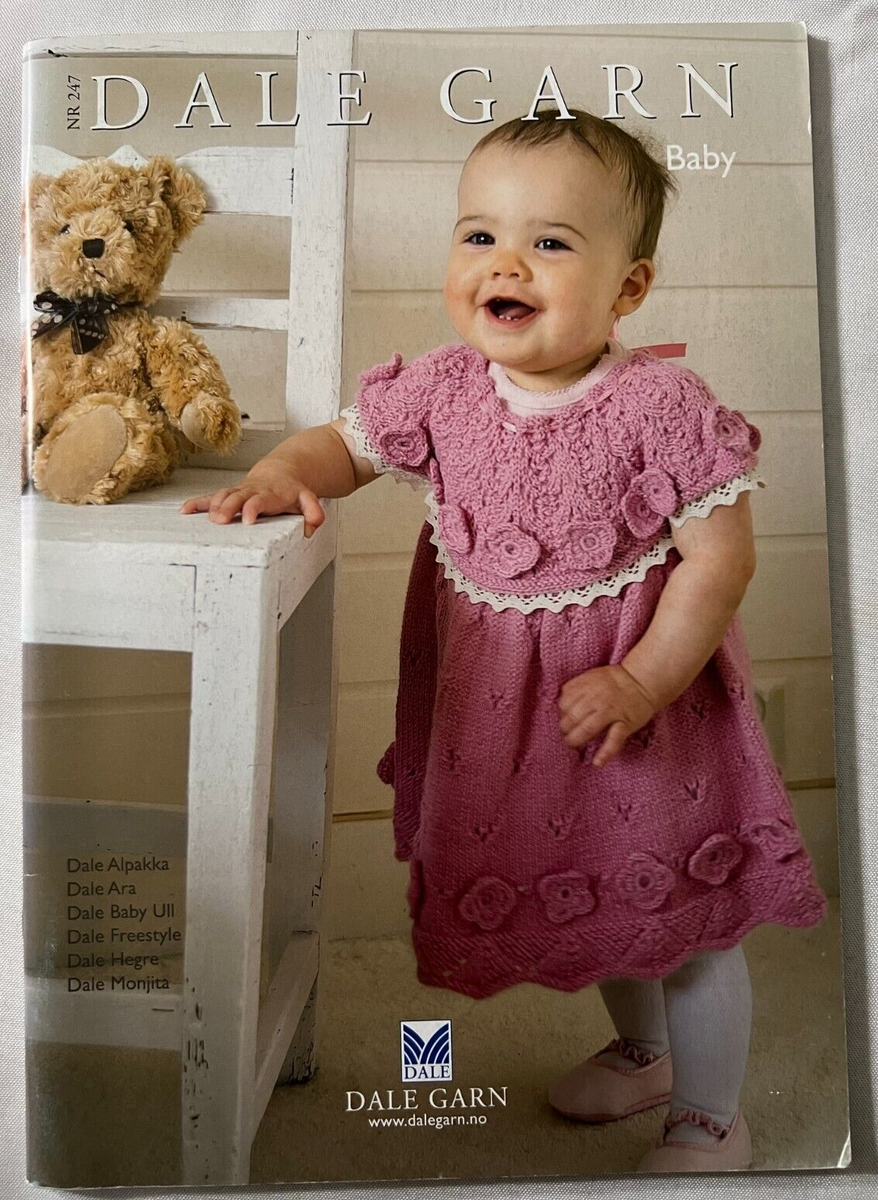 Dale of Norway Knitting Pattern Book NR 247 Baby Raglan Christening Gown  Rompers