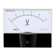 DC 0-10V Analog Panel Voltage Gauge Volt Meter 44C2 1.5% Error