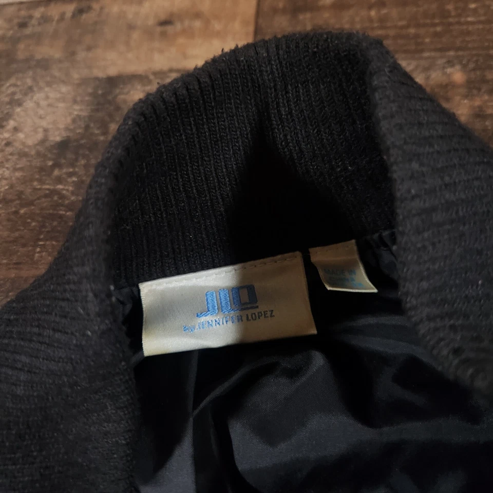 Vintage JLO by Jennifer Lopez Bomber Jacket Womens 3X Black Sweetface Y2K Sequin - Image 4 of 4