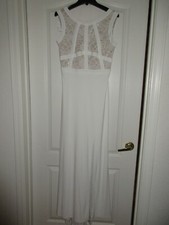 Morgan & Co. Sleeveless Evening Gown Women Dress Ivory 8=US (label 11/12) UPC83