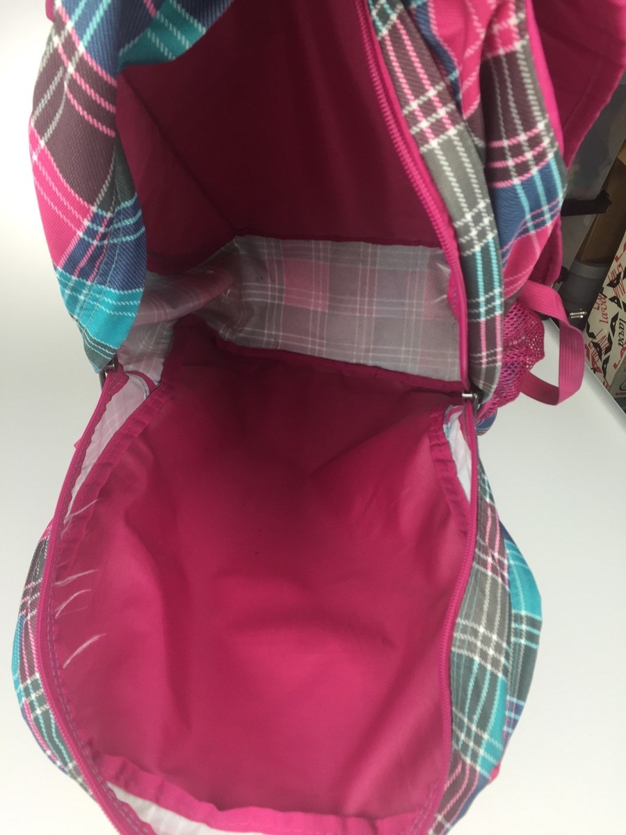 Jansport TM60 Supermax Backpack Trans Pink Plaid | eBay display picture 2