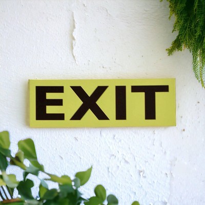 Exit Yellow Sign | eBay