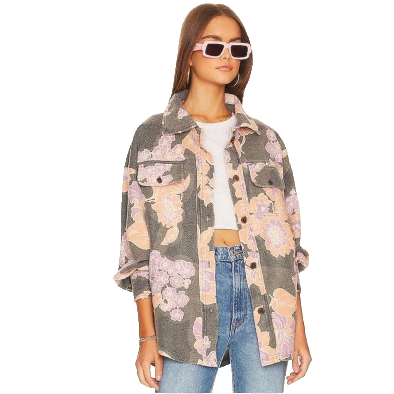 Free People Floral Coats, Jackets & Vests for Women