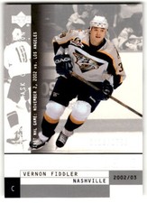 2002-03 UD Mask Collection Potential Gems Vernon Fiddler Rookie /1750 #127
