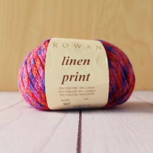 Rowan Linen Print ~ Lot of 14 ~ #349 Pink Crush ~ Chainette ~ Super Soft - Picture 3 of 5