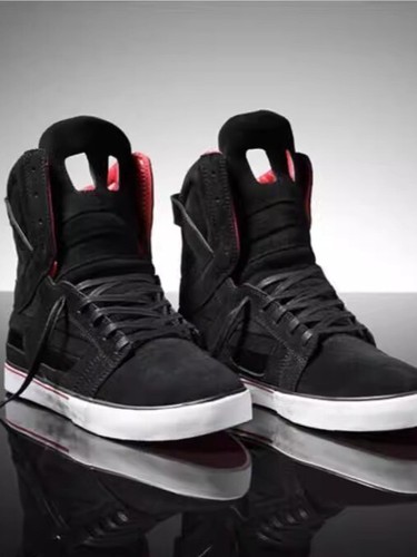 Supra Men's Supra SkytopⅡ2 Red Black suede X patent leather High Top Shoes - Picture 7 of 25