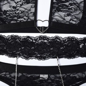 Women's Sexy Lingerie Lace Babydoll Bra Thong Set Sleepwear Underwear Nightwear