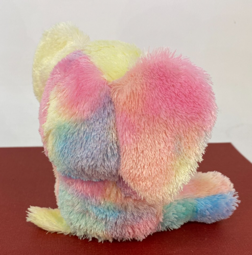 Keel Toys ☆ Animotsu ☆ Pink / Rainbow Elephant - 15cm BB Beanie Toy Plush - Picture 3 of 6