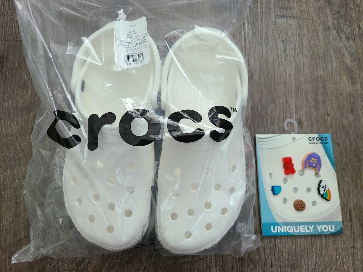 Crocs Classic Clog Mens 10 woman’s 12 white 
New with tag and bag Crocs Classic Clogs In Atmosphere - FREE* Shipping & Easy  main image 4