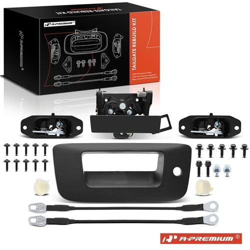 Kit de reconstrucción de herrajes para puerta trasera A-Premium con cable para Chevrolet Silverado 1500 - Imagen 1 de 11