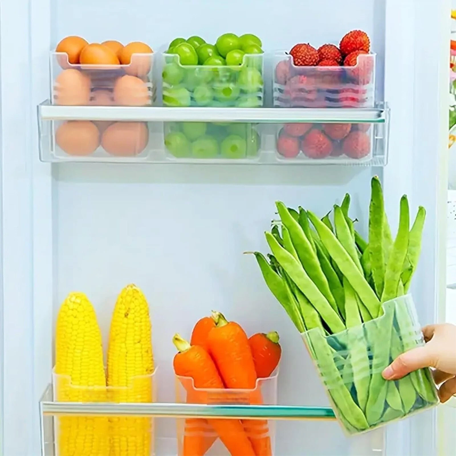 6 fridge storage multipurpose containers| storage Space-saving Refrigerator