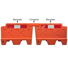 Electriduct Low Profile Stackable Water Filled Traffic Barriers