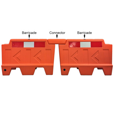 Electriduct Low Profile Stackable Water Filled Traffic Barriers