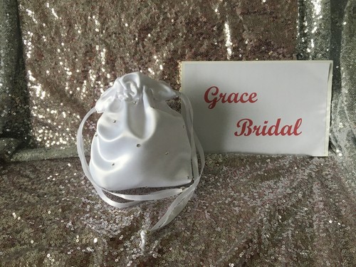 BOLSO DOLLY DUQUESA SATINADO BLANCO BODA NOVIA. FLOWER GIRL *HECHO/VENDEDOR EN REINO UNIDO - Imagen 25 de 27