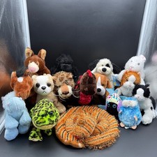 Ganz Webkinz Lil Kinz Lot of 16 Plush Stuffed Animal Toy 2 W/Code Dragon Cat