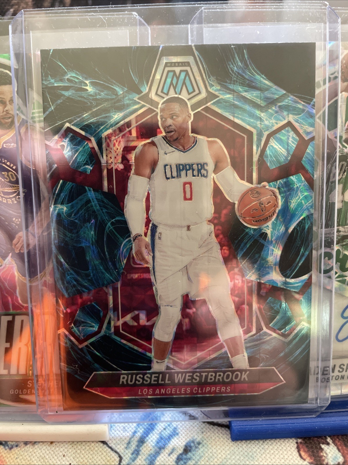 2023-24 Panini Mosaic - Russell Westbrook #19 Genesis Mosaic Prizm