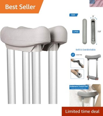 Extra Thick Cushion Crutch Pad Set   Non-Slip Grip for Enhanced Comfort
