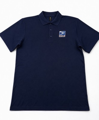 Postal Carrier Uniform Polo Shirt Navy Blue Embroidered Large