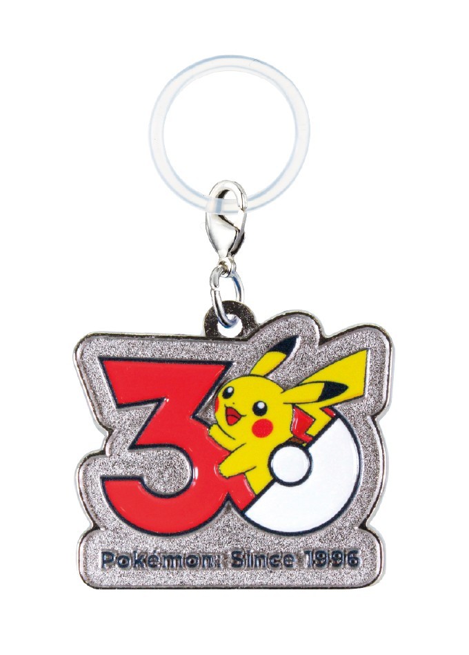 Pokemon 30th Anniversary Metal Charm Mascot Keychain New Japan