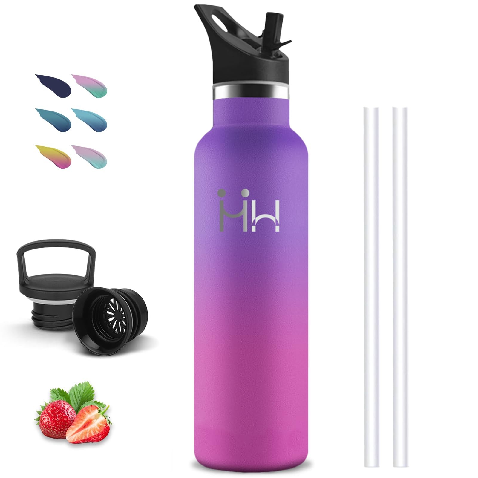 Gourde 1l isotherme inox compagnon idéal pour randonnée et bureau