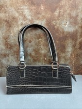 Tommy Hilfiger Black Croc Embossed Shoulder B...