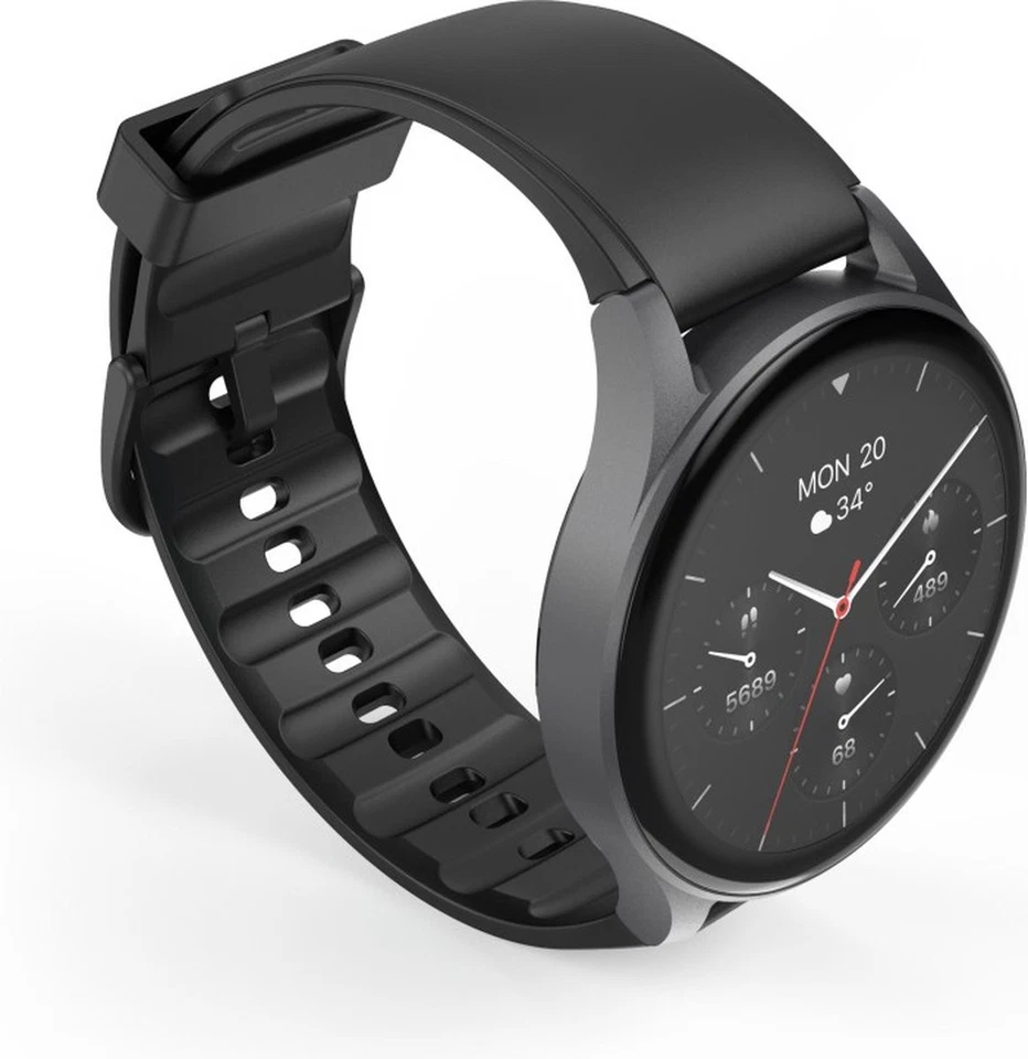 Hama Smartwatch 8900 – Montre Connectée Noire avec Fonction Téléphone, GPS, Écra - Photo 2/4