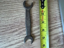 FORD USA MODEL T M 1 and 2 OPEN END WRENCH M SCRIPT LOGO EMBOSSED VINTAGE