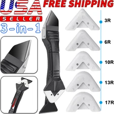 3in1 Silicone Scraper Kit Caulking Grouting Sealant Finishing Clean Remover Tool